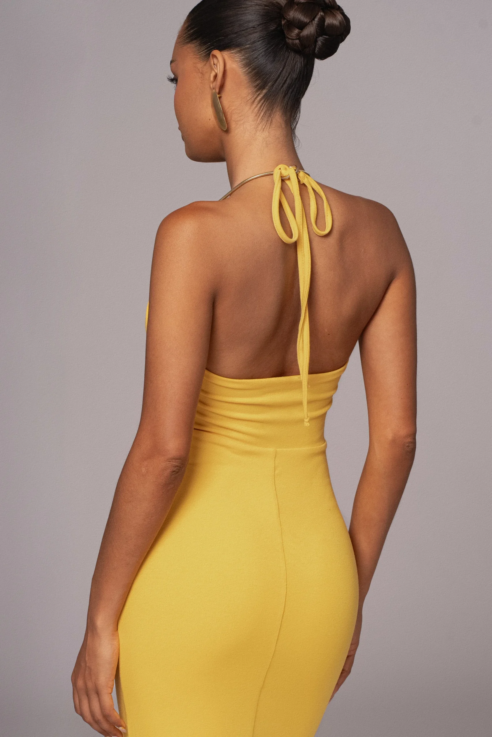 JLUXLABEL Yellow Secret Bloom Maxi Dress