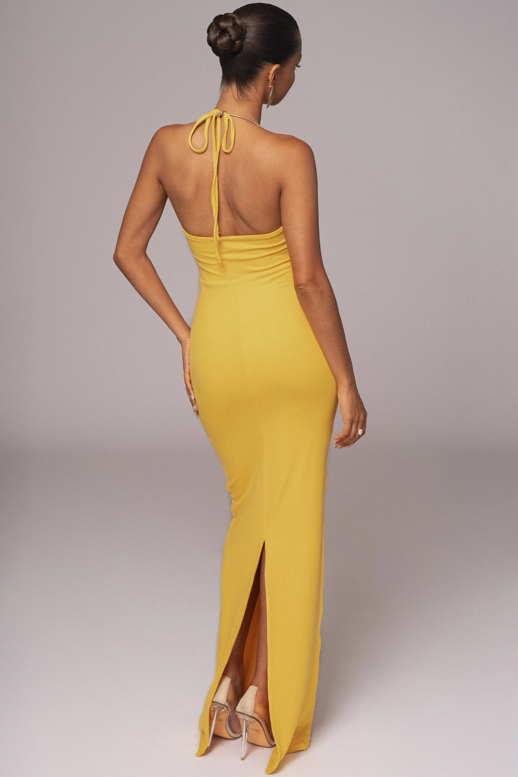 JLUXLABEL Yellow Secret Bloom Maxi Dress
