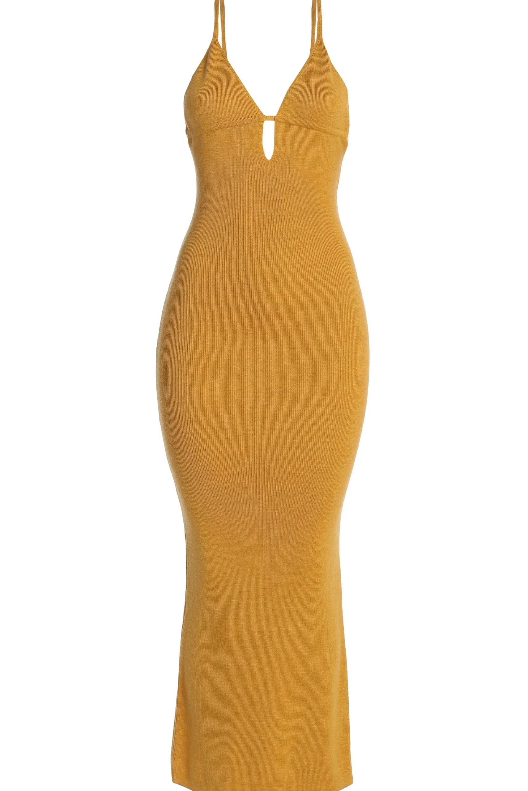 JLUXLABEL Yellow Sun Rays Knit Maxi Dress